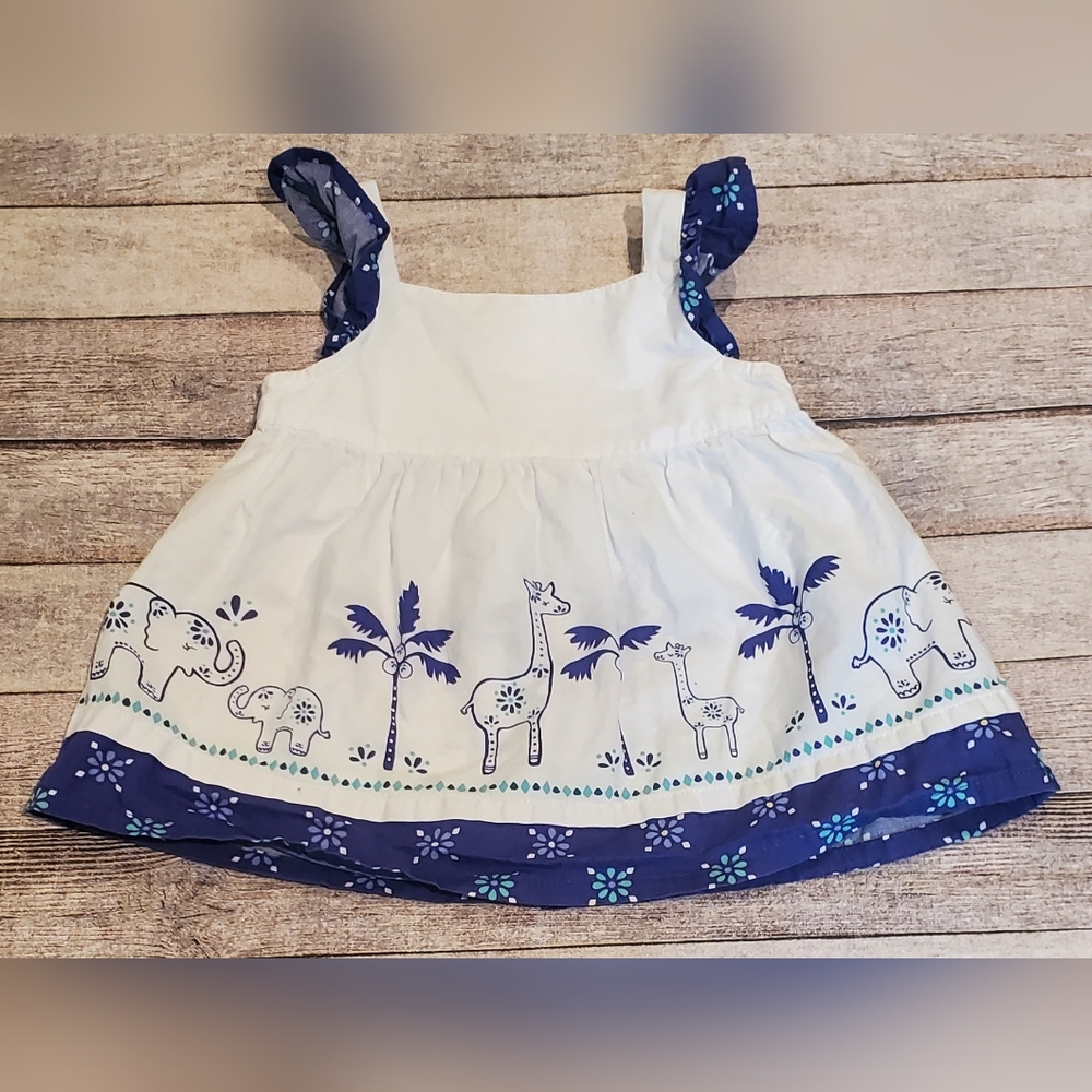 Gymboree Safari Smile Jungle Scene Top Girls Size 18-24 Months